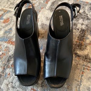 Michael Kors Black Platform Sandals 8.5